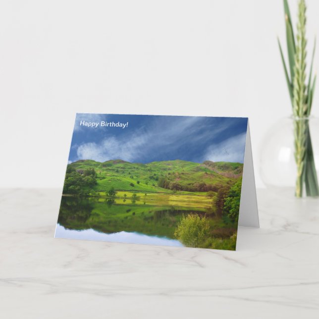 Imagem do distrito do lago para o cartão do (Frente)