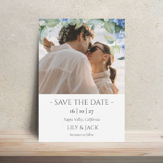 Imagem do Hydrangea Azul e Branco Salvar o Cartão