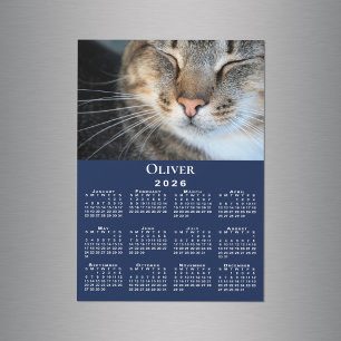 Imagem do Marinho do Calendário 2026 com o Nome de