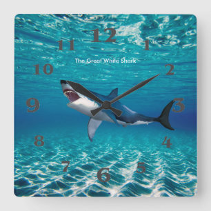 Imagem do Shark para o Relógio de Parede Quadrado
