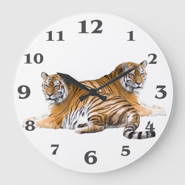 Imagem do Tigre para o Relógio de Parede Grande Ar (Frente)