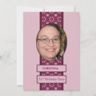 Imagem e nome do 52º Convite de aniversário