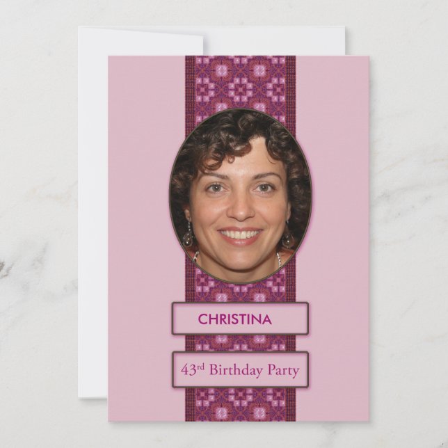 Imagem e nome do Convite de aniversário 43 (Frente)