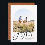 Imagem elegante moderna de 1 foto de Natal<br><div class="desc">Típica moderna e elegante de moda terracotta confiante natal alegre 1 fotografia tipografia cartaz de férias</div>