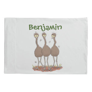 Imagem engraçada do desenho animado emu trio aust