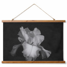 Imagem Floral Branca Preta da Iris Elegante