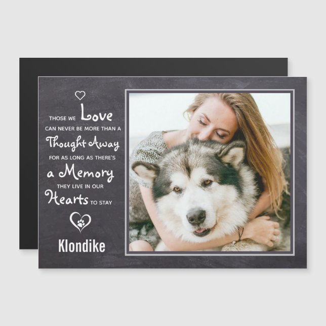 Imagem Fotográfica do Pet Memorial Keepsaoknet (Frente/Verso)