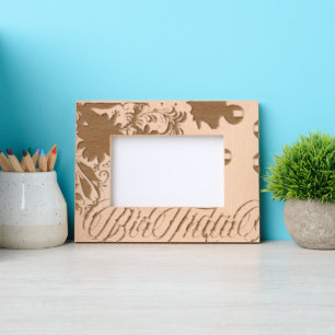 Imagem gravada personalizada, moldura PRATA foto