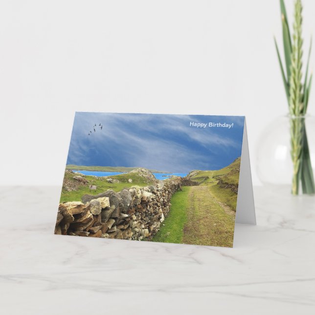 Imagem irlandesa do cartão de saudação de aniversá (Frente)