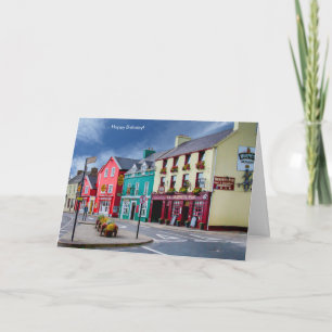 Imagem irlandesa do cartão de saudação de aniversá