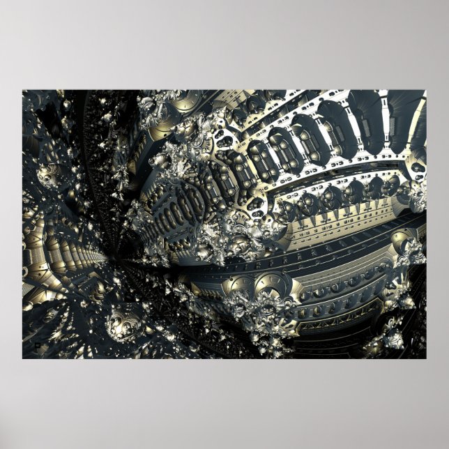 Imagem Iterada Zona Metálica Poster 18 (Frente)