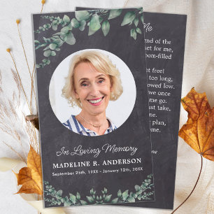 Imagem Memorial Eucalyptus com Cartão de Oração Fu