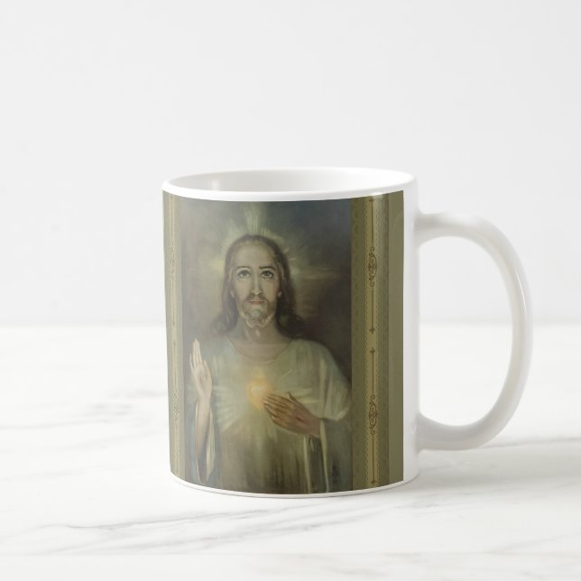 Imagem miraculosa do coração sagrado da caneca de (Direita)