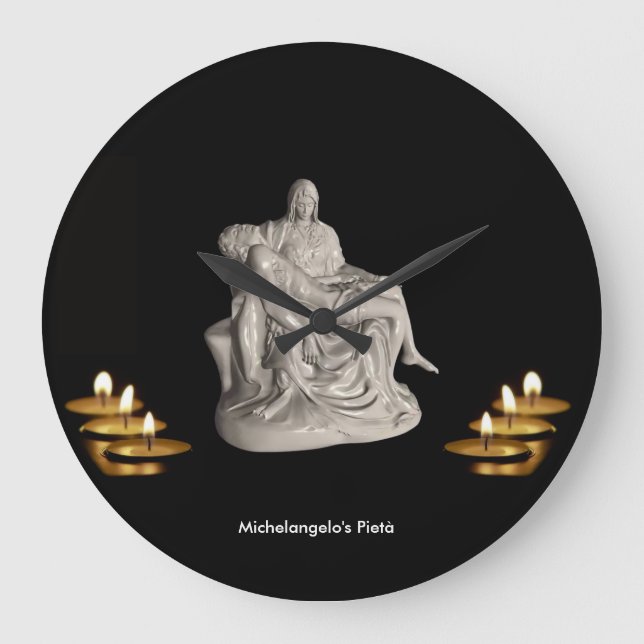 Imagem Pietà para Relógio de Parede Arredondada-Gr (Frente)