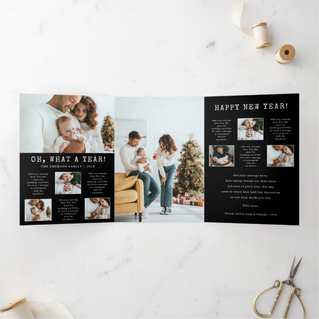 Imagem Preta - Que Cartão de Férias de Um Ano (Dentro)