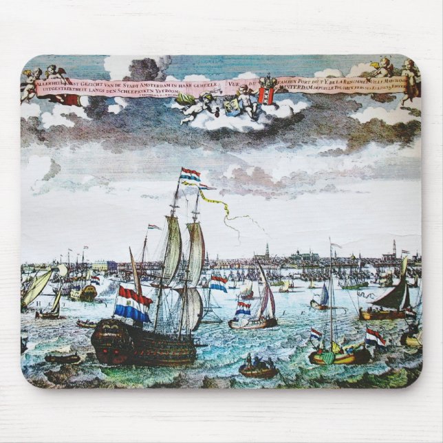 Imagem velha Mousepad de Amsterdão da vela (Frente)