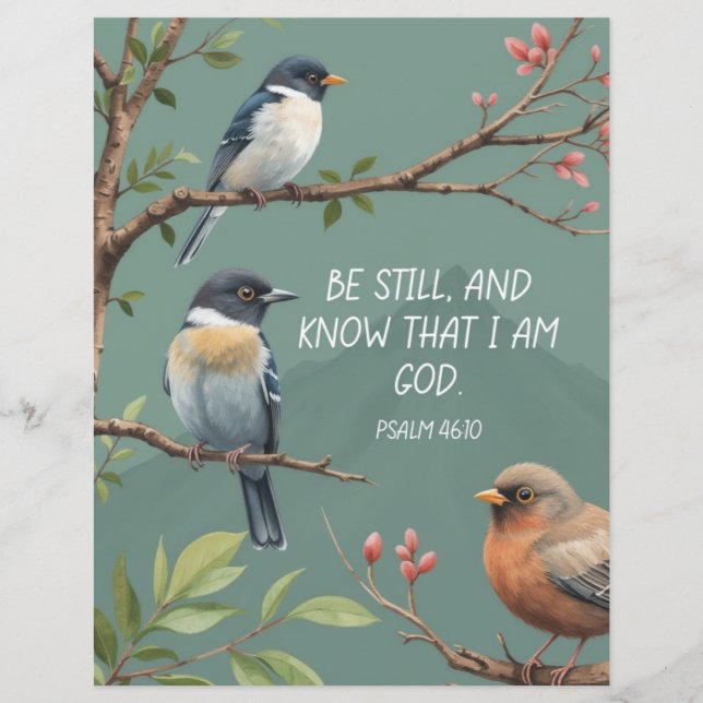 Imagem Versa Da Bíblia Cristã Psalm 46:10 (Frente)