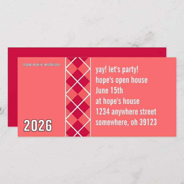 Imagens de mais velho - Convite para Graduação 201 (Frente/Verso)