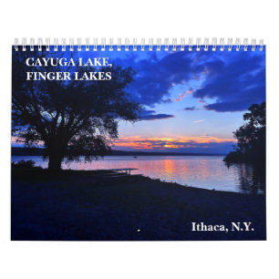 IMAGENS DO LAGO CAYUGA, FINGER LAKES calendário