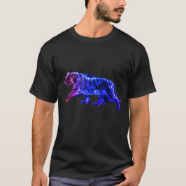 Imagens Gráficas de Tigre em Camisa Preta Elegante