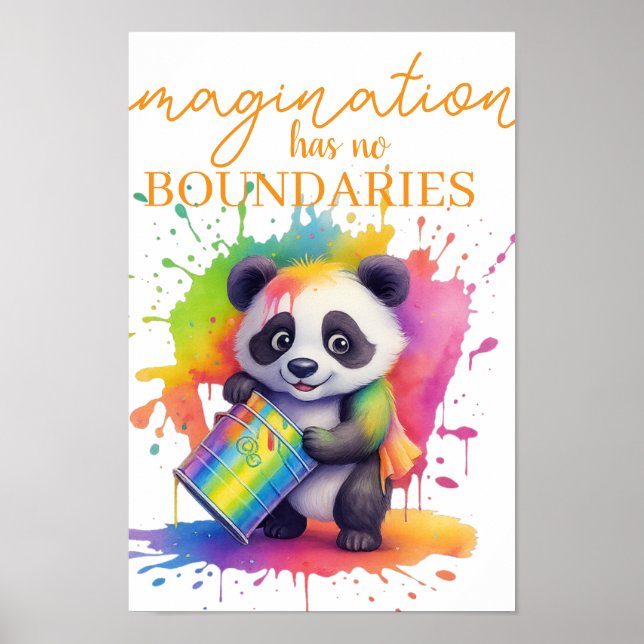 Imagination Has No Boundaries — Kids’ Room Poster (Frente)