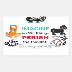 Imagine - adesivo retangular