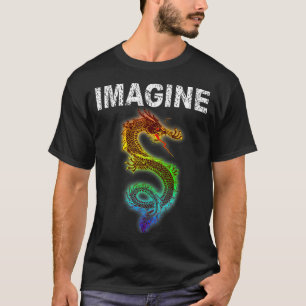 Imagine Fantasy Dragon Style T-Shirt Ótimo