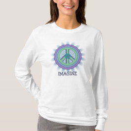 Imagine o t-shirt de Lotus da paz