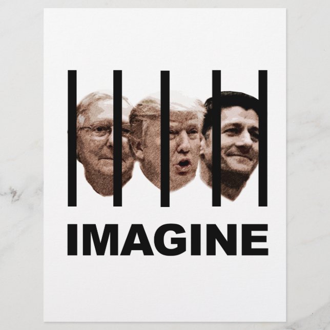 Imagine Trump, McConnell e Ryan atrás de Bares (Frente)