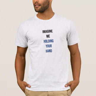 Imaginem-me segurando sua camiseta de mão