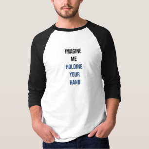 Imaginem-me segurando sua camiseta manual