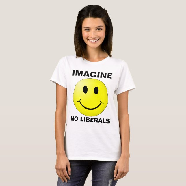 IMAGINEM NENHUMA T-shirts LIBERAIS (Frente Completa)