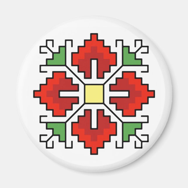 Íman М0061 Magnet motif búlgaro motif shevitsa red (Frente)