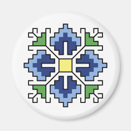 Íman М0065 Motif folk búlgaro Magnet shevitsa azul