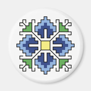 Íman М0065 Motif folk búlgaro Magnet shevitsa azul
