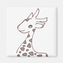 優しいブラウンのきりんデザイン