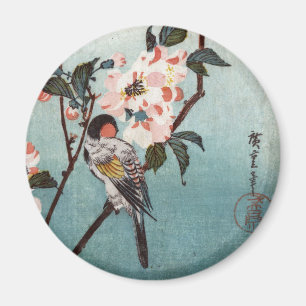 Íman 八 重 桜 鳥, 広 重 Cherry Blossom & Bird, Hiroshige, Uki