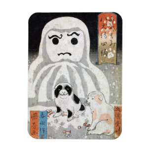 Íman 子 犬 雪 だ る ま, と, 国, Puppies & Snowman, Kuniyoshi, U