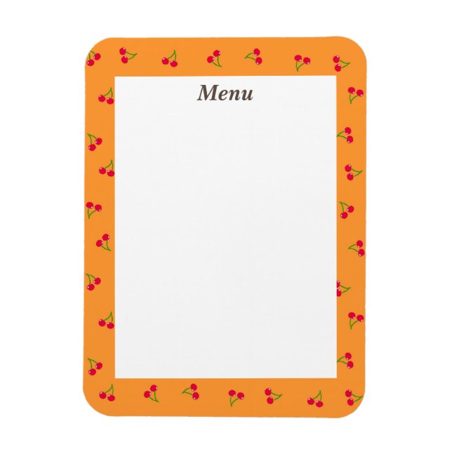 ÍMAN  文字 カスタマイズ チェリー　オレンジ (Vertical)