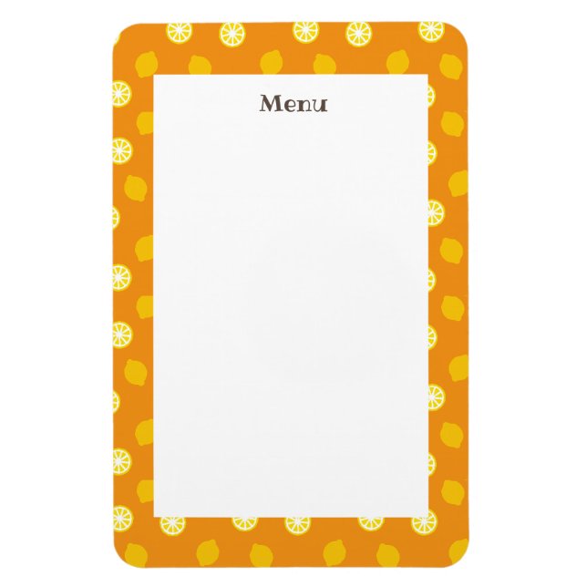 ÍMAN  文字 カスタマイズ レモン　オレンジ マグネット (Vertical)