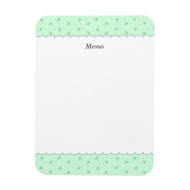 ÍMAN  文字 カスタマイズ 野ばら　ミントグリーン　マグネット (Vertical)