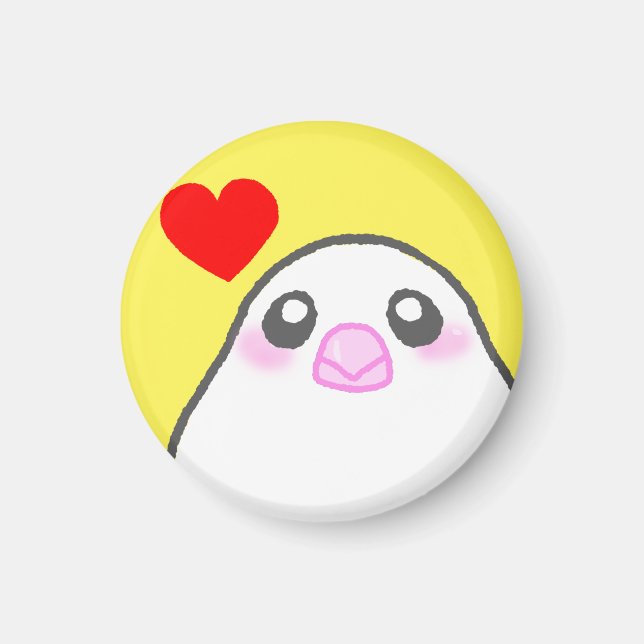 ÍMAN 文鳥ぴょんちゃんハート (Frente)