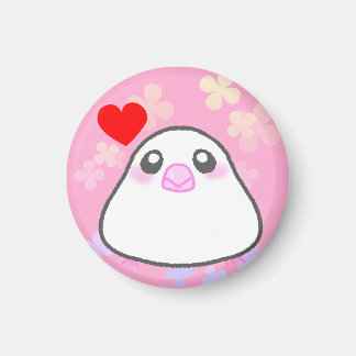 ÍMAN 文鳥ぴょんちゃんLOVEマグネット