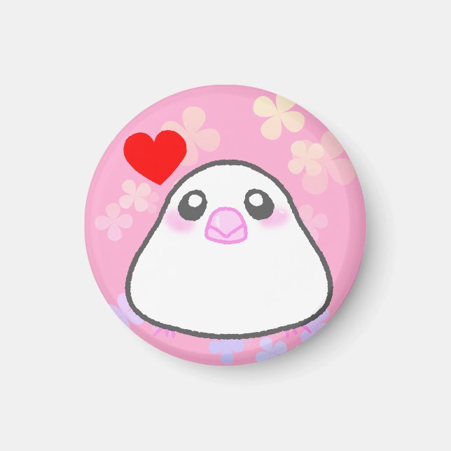 ÍMAN 文鳥ぴょんちゃんLOVEマグネット (Frente)