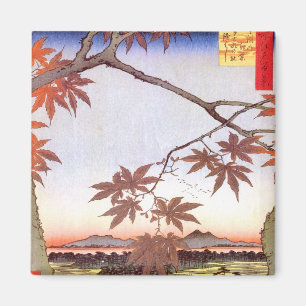 Íman 江戸の紅葉, bordo do 広重 de Edo, Hiroshige