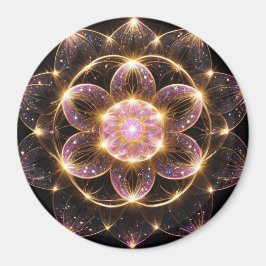 ÍMAN 輝くピンクの華マグネット