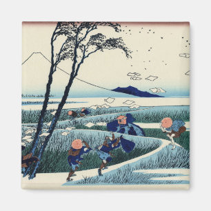 Íman 駿州江尻, opinião Monte Fuji do 北斎 de Eji