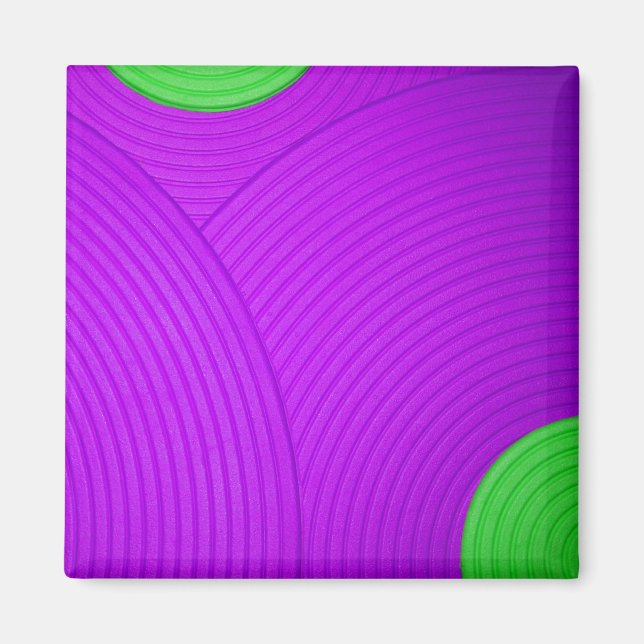 Íman 06 Magneta de Círculos Verdes e Roxos (Frente)