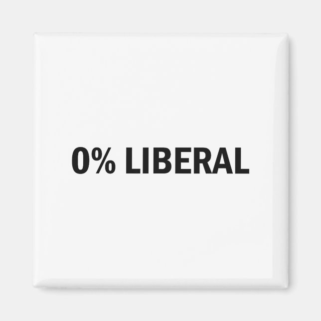 Íman 0% Liberal 0 Por cento Liberal Engraçado Conservad (Frente)