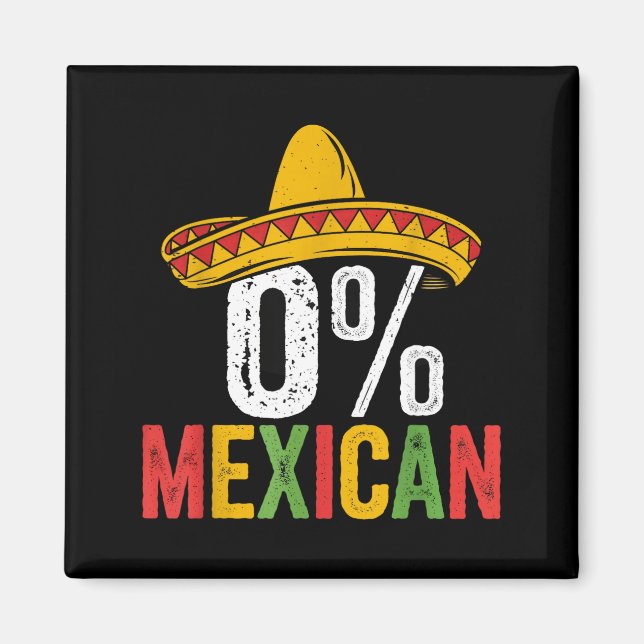 Íman 0% mexicano cinco de maio divertido sombrero festa (Frente)